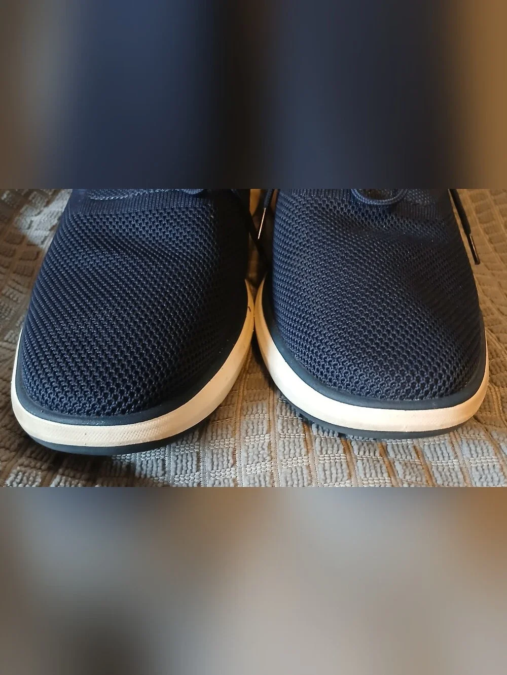 Men's Knit Derby Shoes in Navy - Casual Oxford Style